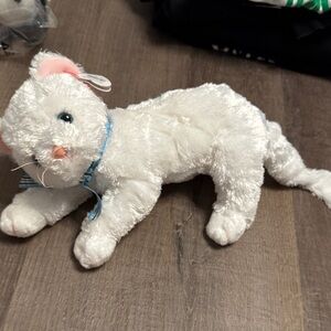 Ty White and Pink Plush Cat Toy